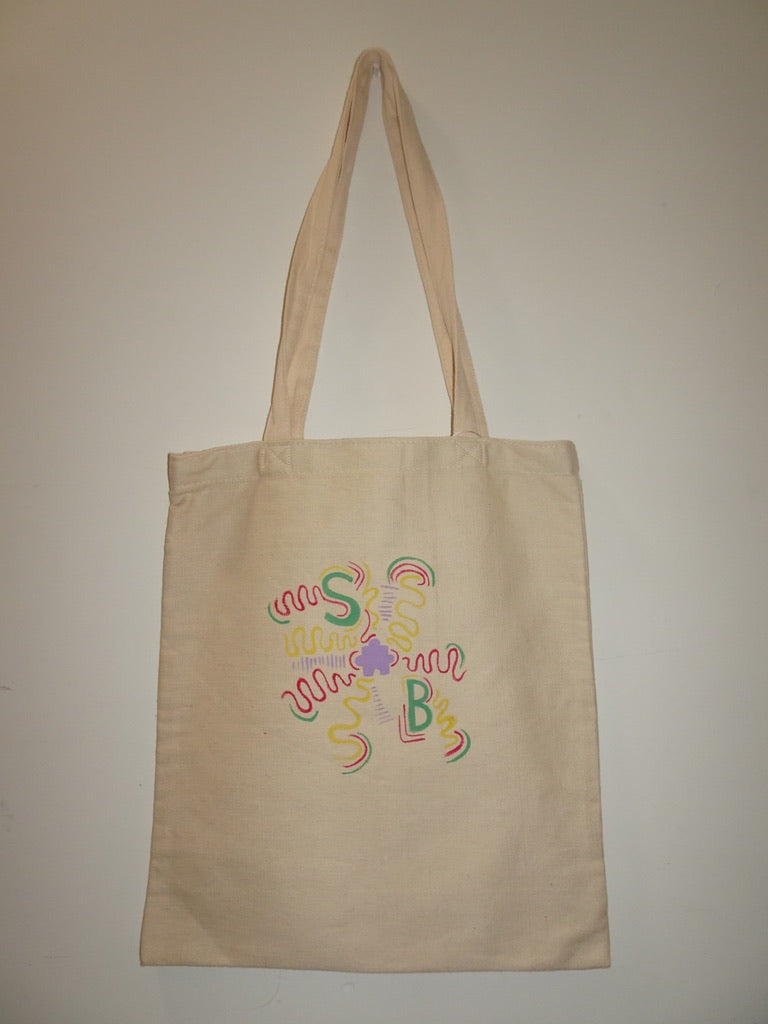 Color Tote With Squiggles